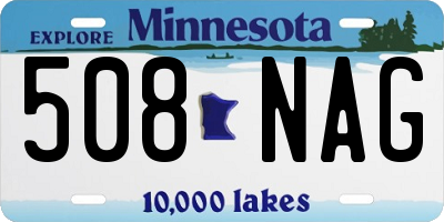 MN license plate 508NAG
