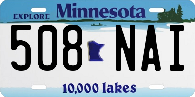 MN license plate 508NAI