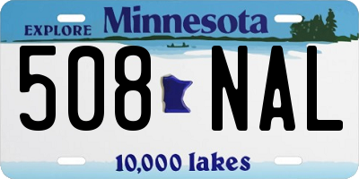 MN license plate 508NAL