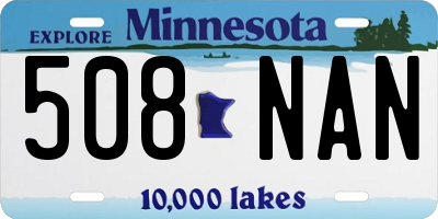 MN license plate 508NAN