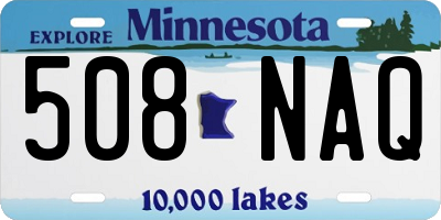 MN license plate 508NAQ