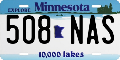MN license plate 508NAS