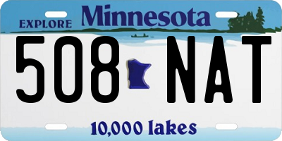 MN license plate 508NAT