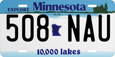 MN license plate 508NAU