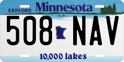 MN license plate 508NAV