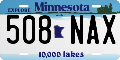 MN license plate 508NAX
