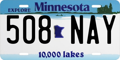 MN license plate 508NAY