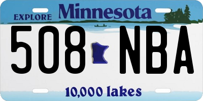 MN license plate 508NBA