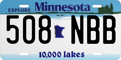 MN license plate 508NBB
