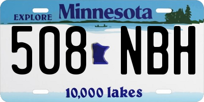 MN license plate 508NBH