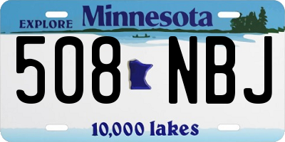 MN license plate 508NBJ