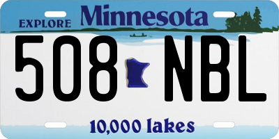 MN license plate 508NBL