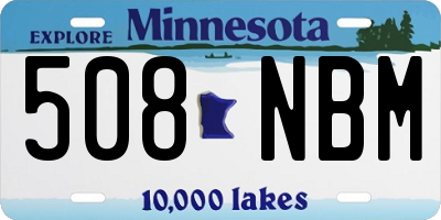 MN license plate 508NBM