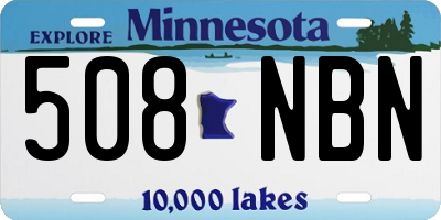 MN license plate 508NBN