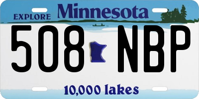 MN license plate 508NBP