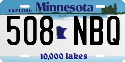 MN license plate 508NBQ