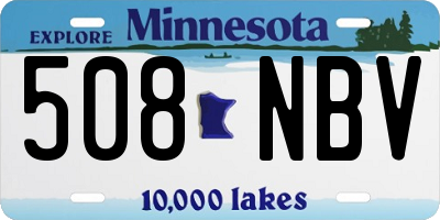 MN license plate 508NBV