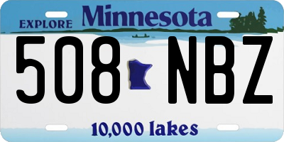 MN license plate 508NBZ
