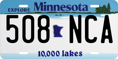 MN license plate 508NCA