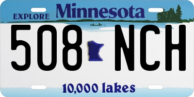 MN license plate 508NCH