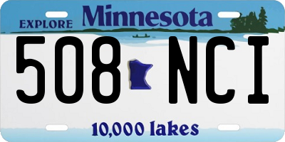 MN license plate 508NCI