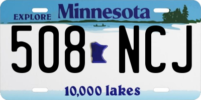 MN license plate 508NCJ