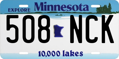 MN license plate 508NCK