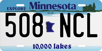 MN license plate 508NCL