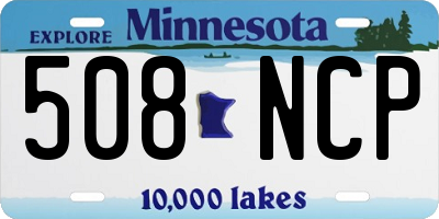MN license plate 508NCP