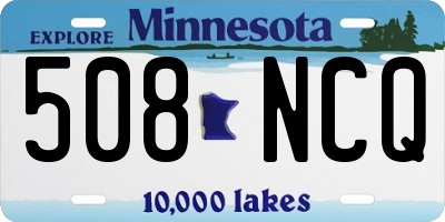 MN license plate 508NCQ