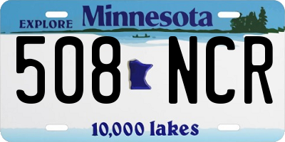MN license plate 508NCR