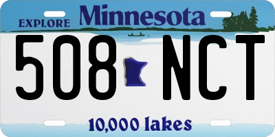 MN license plate 508NCT