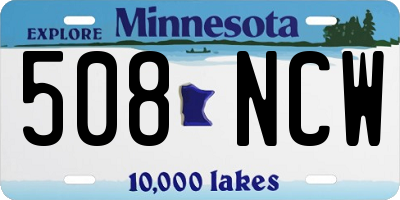 MN license plate 508NCW
