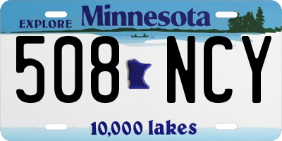 MN license plate 508NCY