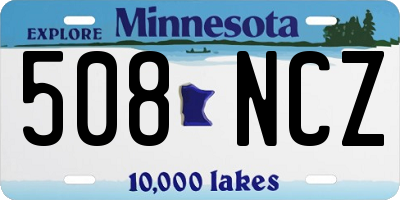 MN license plate 508NCZ
