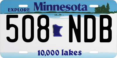 MN license plate 508NDB