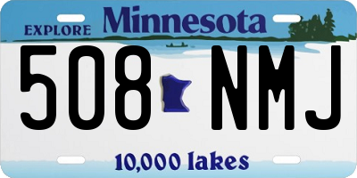 MN license plate 508NMJ