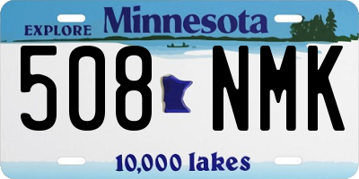 MN license plate 508NMK