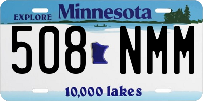 MN license plate 508NMM