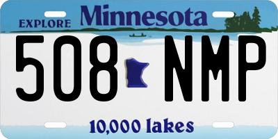MN license plate 508NMP