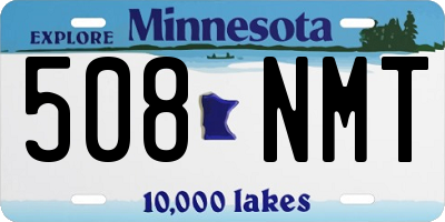 MN license plate 508NMT