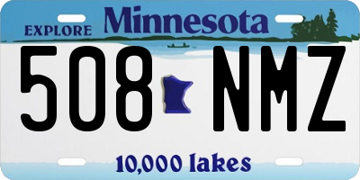 MN license plate 508NMZ