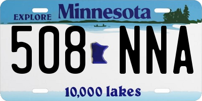 MN license plate 508NNA