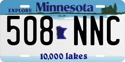 MN license plate 508NNC