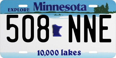 MN license plate 508NNE