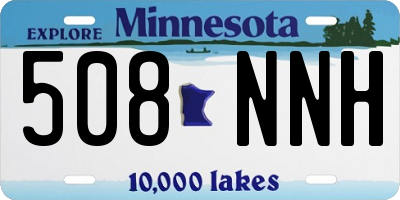 MN license plate 508NNH
