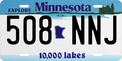 MN license plate 508NNJ