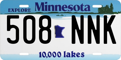 MN license plate 508NNK