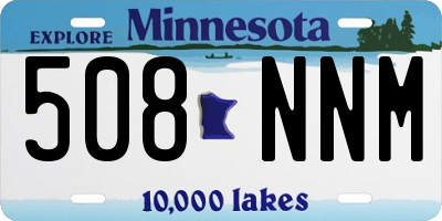 MN license plate 508NNM