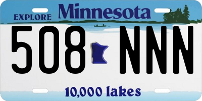 MN license plate 508NNN